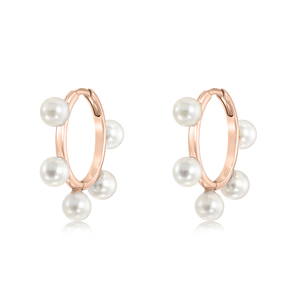LEXI pearl drop hoop earrings - Carrie Whelan Designs